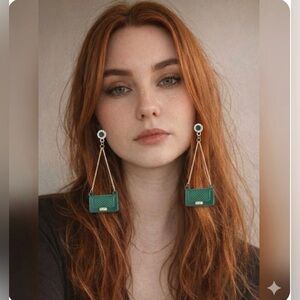 Eye Candy Green Handbag Earrings